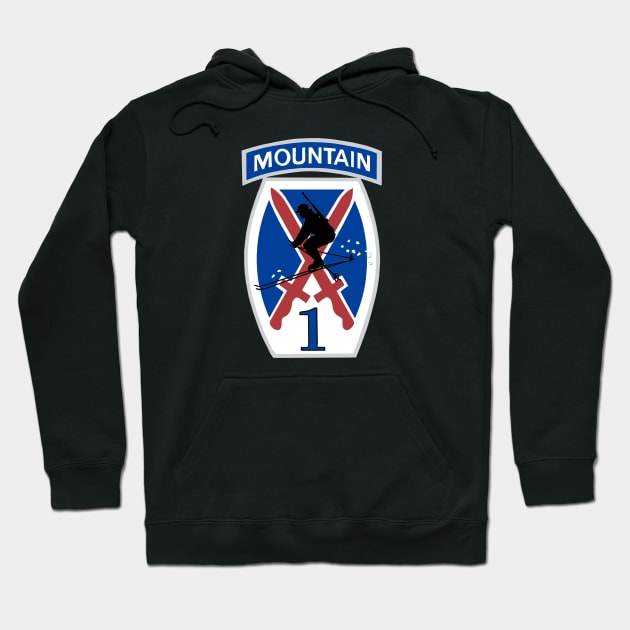 1st Brigade 10th Mountain Division Hoodie by Trent Tides